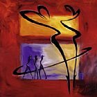 Alfred Gockel Rhumba in Red I painting